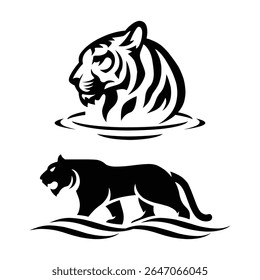 Tiger emblem Vector Design For Logo and tshirt Design