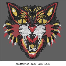 Tiger embroidery