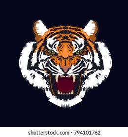 Tiger embroidery design.