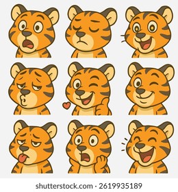 tiger emotions set icons cartoon vector
vector set collection cartoon animals illustration on white background
cartoon collection tiger
Collection of 9 cartoon animals
