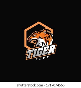 tiger esport logo design illustration