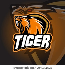 Tiger Esport logo. Suitable for team logo or esport logo and mascot logo, or tshirt design. 