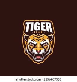 Tiger Esport Team Creative Cartoon Strong Mascot Logo