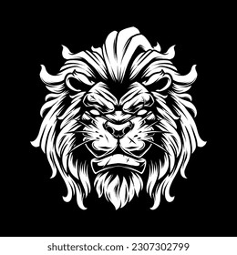 Tiger Expression Face black and white