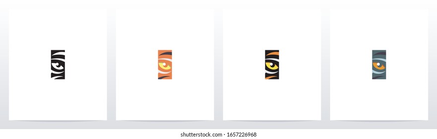 Tiger Eye Inside Letter Logo Design I