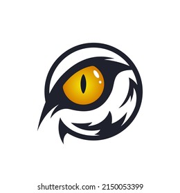 tiger eye logo illustration vector flat design