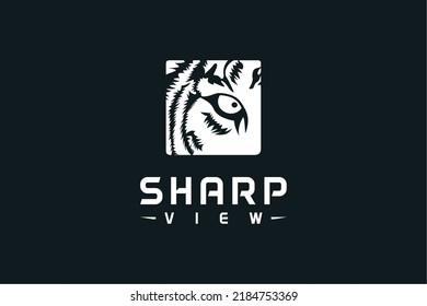 Tiger Eye Logo Sharp Gaze Vector Design