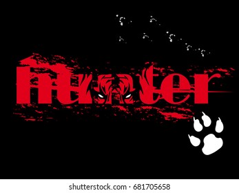 Tiger eyes on a red background