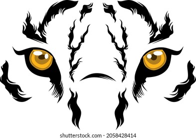 Tiger eyes for t-shirt design