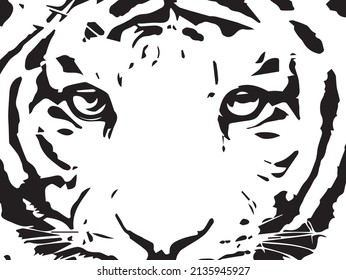 Tiger face Art Vector illustration