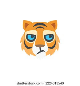 tiger face cartoon vector