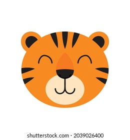 Tiger face cartoon vector. Tiger face wallpaper
