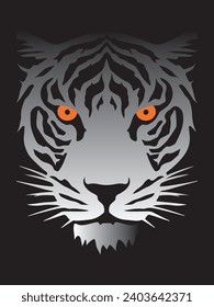 Tigre, cara de la ilusión del caos, corta ambos sentidos la ilusión de imagen híbrida, ferrofluido