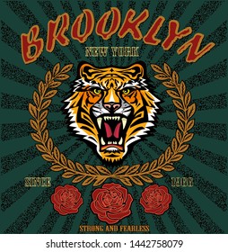 Tiger Face Color and Rose 