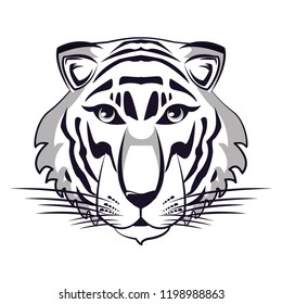 Tiger face cool sketch