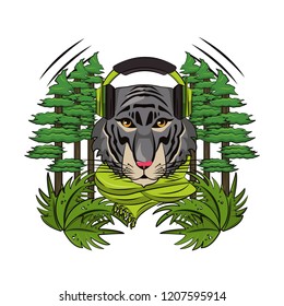 Tiger face cool sketch