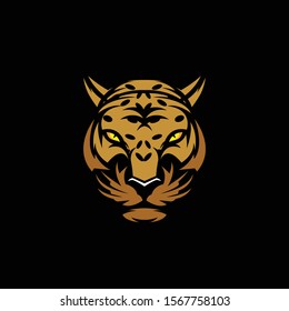 Tiger face design ilustration Premium Vector
