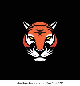 Tiger face design ilustration Premium Vector
