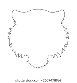 tiger face design with vector art