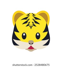 Tiger face emoji vector symbol sign icon cat cute