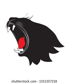 Tiger face. tiger head in black interpretation