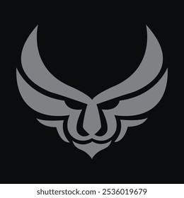 tiger face icon logo with eagle touch