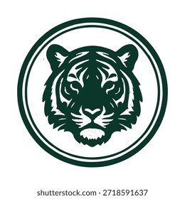 Tigergesicht-Symbol Logo, Siegel, Vektor auf weißem Hintergrund
Vektorstempelsymbol