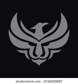 tiger face icon logo with a touch of eagle blends well