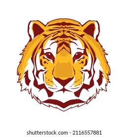 ilustración facial tigre. ilustración vectorial eps10