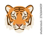 Tiger Face Illustration Vector Template Design