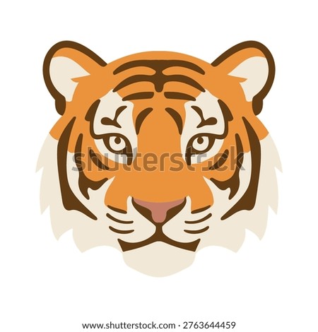 Tiger Face Illustration Vector Template Design