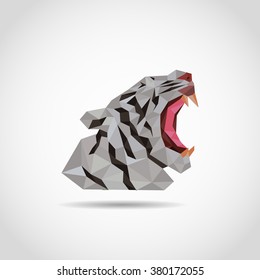 Tiger face logo emblem template mascot symbol for business 
