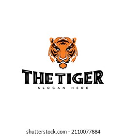 tiger face logo, icon and vector