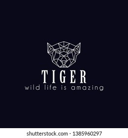 tiger face logo with modern style