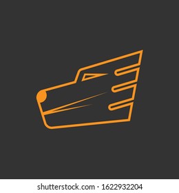tiger face logo, with orange line art. simple and unique logo. modern template. illustration vector

