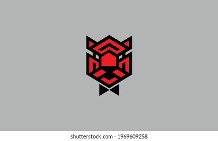 TIGER FACE LOGO WITH TIE