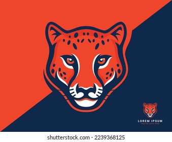 tiger face mascot design illustration.Aggressive Tiger Head Tattoo Design Vector