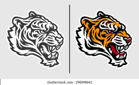 Tiger Face Mascot Logo