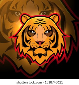 Tiger face mascot logo design