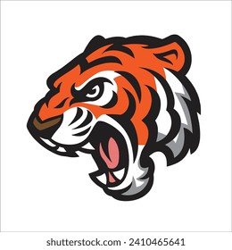Tiger Face Mascot Logo Vector 
