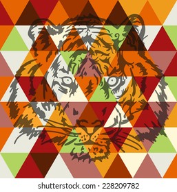 Tiger face poster art