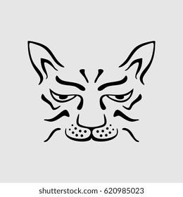 Tiger face for shirt, tatoo, and poster