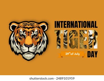 Tiger Face Symbol - International Tiger Day, celebrated annually on July 29, is a global initiative aimed at raising awareness about tiger conservation.