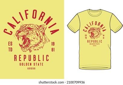 Tiger face with Text T-shirt design vector files