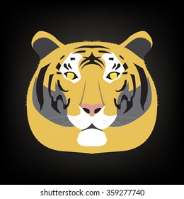 Tiger face vector.