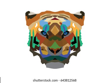 tiger face Vector