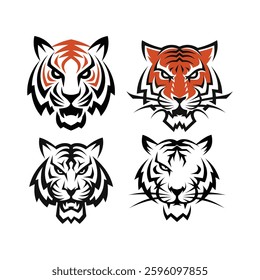 Tiger face vector, Tiger art vector design