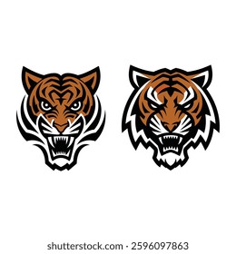 Tiger face vector, Tiger art vector design