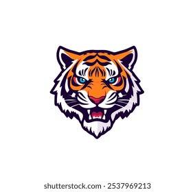 Tiger face vector graphic design
