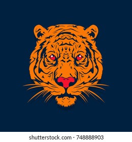 Tiger face vector modern 